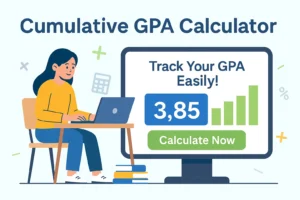 Cumulative GPA calculator tool for high school and college students in the U.S.