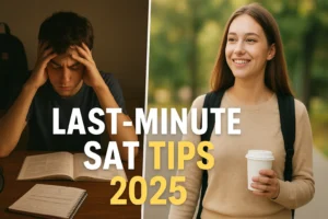 Last-Minute SAT Tips: How to Boost Your Score When Time Is Running Out Last-minute SAT prep tips – what to do the night before and morning of the SAT ( checklist)